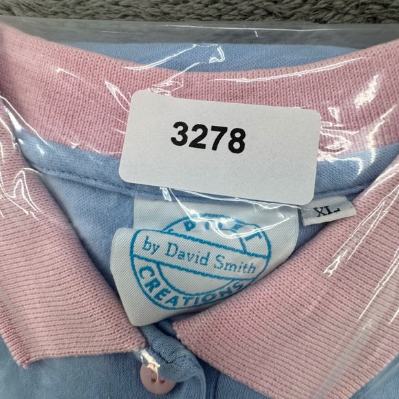 Sport by David Smith Creations Womens Blue Pink Rose Embroidered Polo Shirt XL - Picture 12 of 12